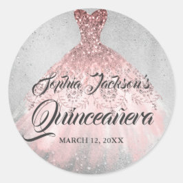 バラ金ゴールドシルバーダイヤモンドスパークルガウンキンセアニェラ ラウンドシール