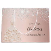 バラ金ゴールドシルバードレス名キンセアニェラ ラージペーパーバッグ (正面)