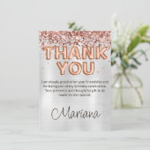 バラ金ゴールドシルバーバースデーパーティーサンキューカード 招待状 (スタンド正面)