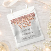 バラ金ゴールドシルバーバースデーパーティー フェイバーバッグ (クリップ留めされた状態)