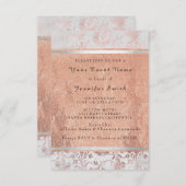 バラ金ゴールドシルバーブライダル16thダマスクグランギーコテージ 招待状 (正面/裏面)