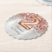 バラ金ゴールドシルバー第2誕生日パーティー ペーパーコースター (アングル)