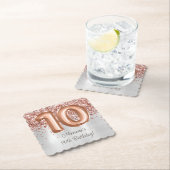 バラ金ゴールドシルバー10thバースデーパーティー ペーパーコースター (インサイチュ)
