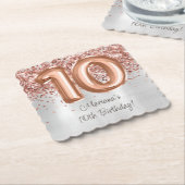 バラ金ゴールドシルバー10thバースデーパーティー ペーパーコースター (アングル)