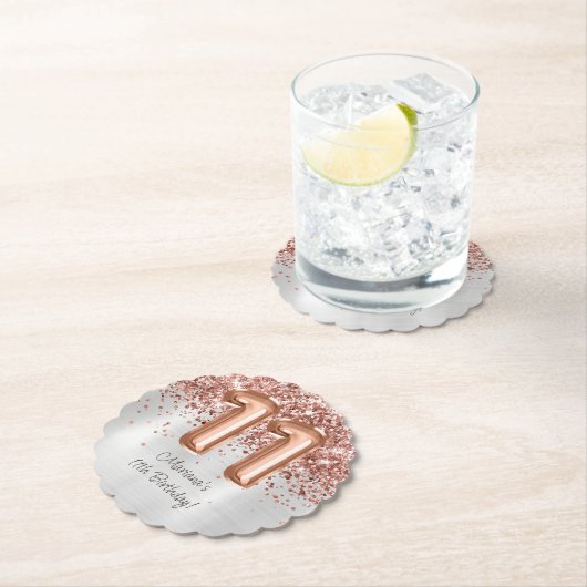 バラ金ゴールドシルバー11thバースデーパーティー ペーパーコースター (インサイチュ)