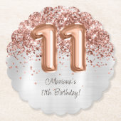 バラ金ゴールドシルバー11thバースデーパーティー ペーパーコースター (正面)