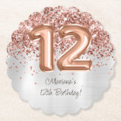 バラ金ゴールドシルバー12thバースデーパーティー ペーパーコースター (正面)