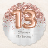 バラ金ゴールドシルバー13thバースデーパーティー ペーパーコースター (正面)