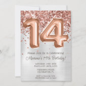 バラ金ゴールドシルバー14thバースデーパーティーへの招待 招待状 (正面)