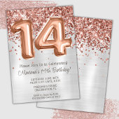 バラ金ゴールドシルバー14thバースデーパーティーへの招待 招待状