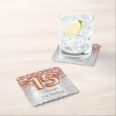 バラ金ゴールドシルバー15thバースデーパーティー ペーパーコースター (インサイチュ)