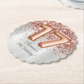 バラ金ゴールドシルバー17thバースデーパーティー ペーパーコースター (アングル)