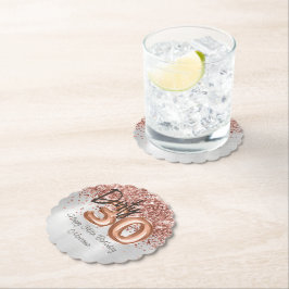 バラ金ゴールドシルバー30th誕生日パーティー ペーパーコースター