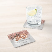 バラ金ゴールドシルバー30th誕生日パーティー ペーパーコースター (インサイチュ)