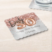 バラ金ゴールドシルバー30th誕生日パーティー ペーパーコースター (アングル)