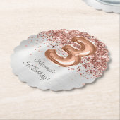 バラ金ゴールドシルバー3rd誕生日パーティー ペーパーコースター (アングル)