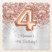 バラ金ゴールドシルバー4th誕生日パーティー ペーパーコースター (正面)