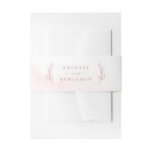 バラ金ゴールドシンプルエレガンス植物性リース結婚ズ 招待状ベリーバンド (正面例)