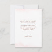 バラ金ゴールドシンプル植物性モノグラ結婚ム感謝していズ サンキューカード (裏面)