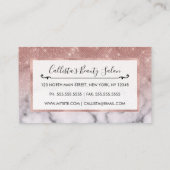 バラ金ゴールドシークイングリッターホワイトマーブルグラデーション 割引カード (裏面)