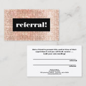 バラ金ゴールドシークインコスメトロジーカスタマー紹介 紹介カード (正面/裏面)