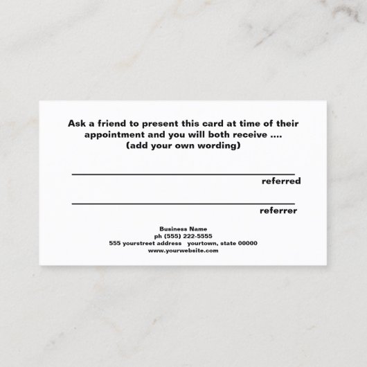 バラ金ゴールドシークインコスメトロジーカスタマー紹介 紹介カード (裏面)