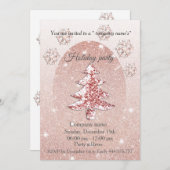 バラ金ゴールドシークイン企業のズパーティー 招待状 (正面/裏面)