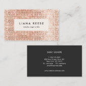 バラ金ゴールドシークイン美しいサロン 名刺 (正面/裏面)