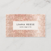 バラ金ゴールドシークイン美しいサロン 名刺 (正面)