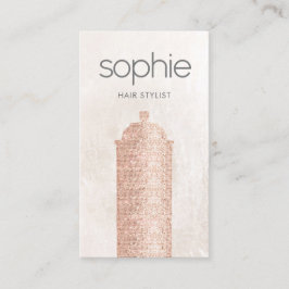 バラ金ゴールドシークイン美容師スプレー缶サロン 名刺