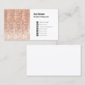 バラ金ゴールドシーケンズソーシャルメディアアイコン美しいサロン 名刺 (正面/裏面)