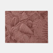 バラ金ゴールドシーシェルズ海エレガントビーチ ドアマット (正面)