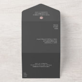 バラ金ゴールドシーセルエレガント海ビーチグレー オールインワン招待状 (外側)