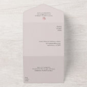 バラ金ゴールドシーセルエレガント海ビーチピンク オールインワン招待状 (外側)