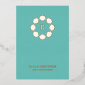 バラ金ゴールドシーセルリースシーズとグリーティングフォト 箔シーズンカード (正面)