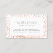 バラ金ゴールドシーファンコーラルインテリアデザイナー 名刺 (裏面)