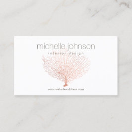 バラ金ゴールドシーファンコーラルインテリアデザイナー 名刺