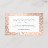 バラ金ゴールドシーファンコーラルパターン 名刺 (裏面)