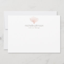 バラ金ゴールドシーファンコーラルフラットノテカード ノートカード