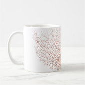 バラ金ゴールドシーファンコーラルホワイトマグ コーヒーマグカップ (左)