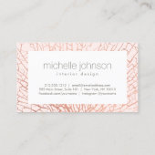 バラ金ゴールドシーファンサンゴインテリアデザイナーピンク 名刺 (裏面)