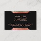 バラ金ゴールドジオメトリアクセント 名刺 (裏面)