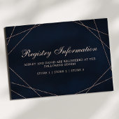 バラ金ゴールドジオメトリック真夜中ブルーレジストリカード エンクロージャーカード