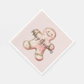 バラ金ゴールドジンジャーブレッドクッキー スタンダードランチョンナプキン (角)