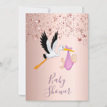 バラ金ゴールドスきらめくターズ女の子の赤ちゃんシャワー