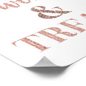 バラ金ゴールドスイーツ&トリートデザートテーブル ポスター (角)