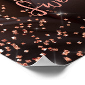 バラ金ゴールドスイート16写真ウェルカムサイン ポスター (角)