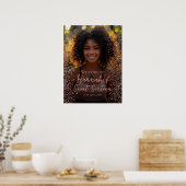 バラ金ゴールドスイート16写真ウェルカムサイン ポスター (キッチン)