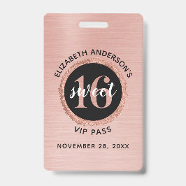 バラ金ゴールドスイート16誕生日VIPバッジ バッジ