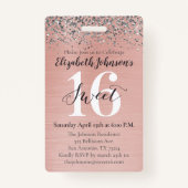 バラ金ゴールドスイート16誕生日VIP バッジ (裏面)